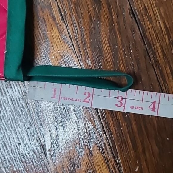 Vintage Christmas Patchwork Reindeer Snowflake Holiday Stocking Red Green - Picture 7 of 8